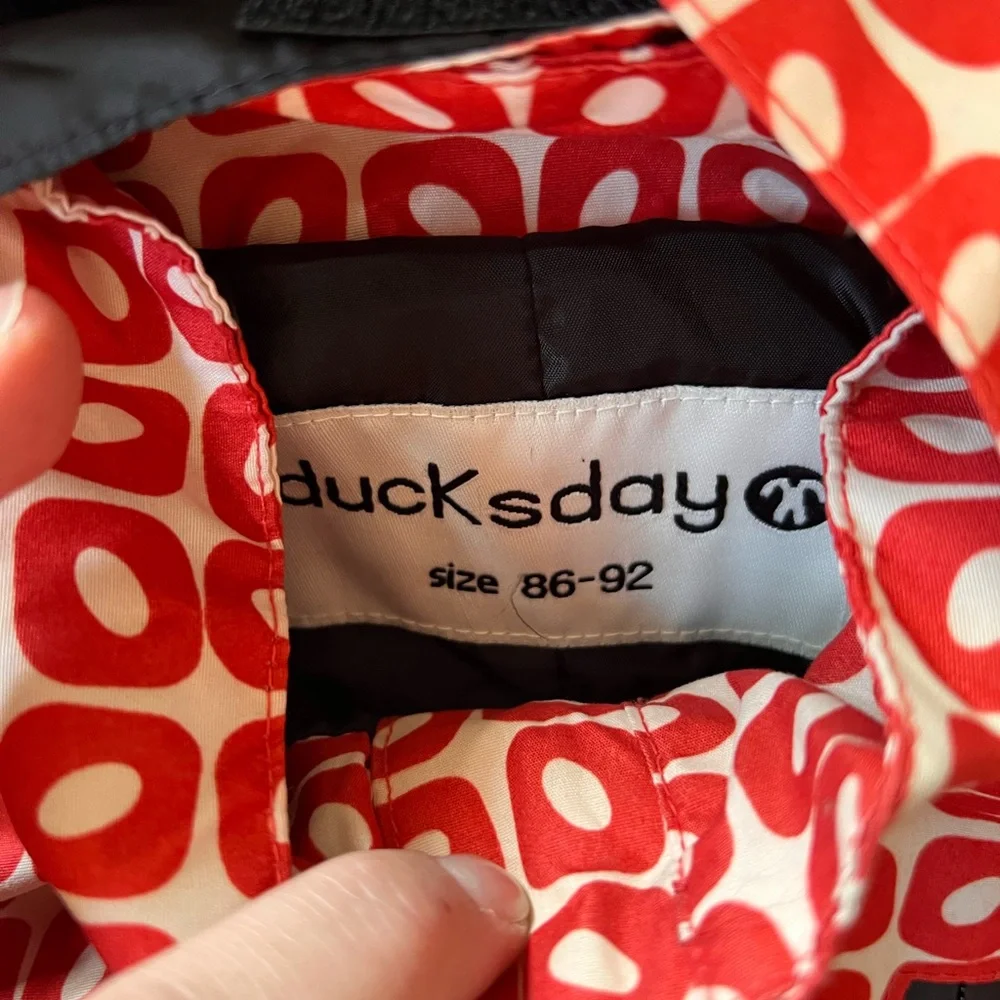 Red Patterned Hooded Rainsuit - Picture 2 of 2